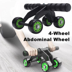 Advanced 4-Wheel AB Roller for Total Body Abdominal Exercise