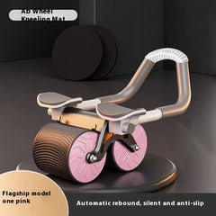 AB Roller with Support Abdominal Wheel Automatic Rebound Roll