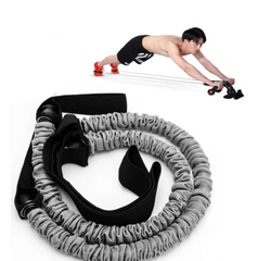 Abdominal Muscle Wheel with Pull Rope: Gym Fitness Elastic Resistance Tube