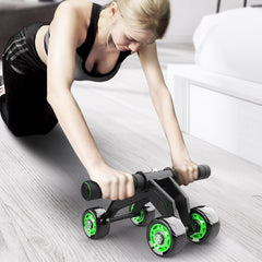 Advanced 4-Wheel AB Roller for Total Body Abdominal Exercise