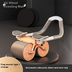 AB Roller with Support Abdominal Wheel Automatic Rebound Roll